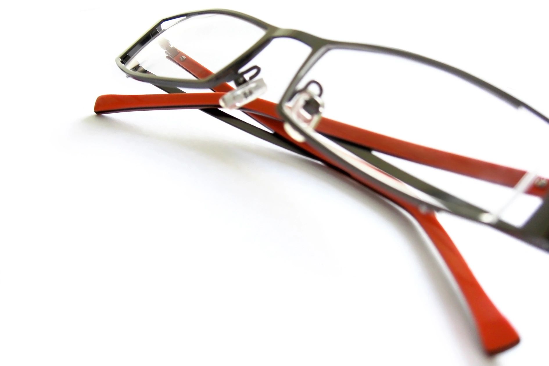 Orange frame eyeglasses product photo